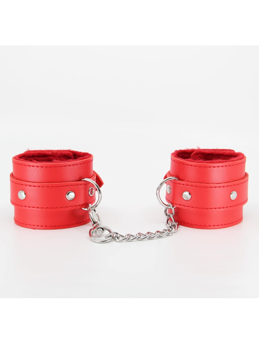 Berlin Baby Faux Fur Hand Cuffs Red