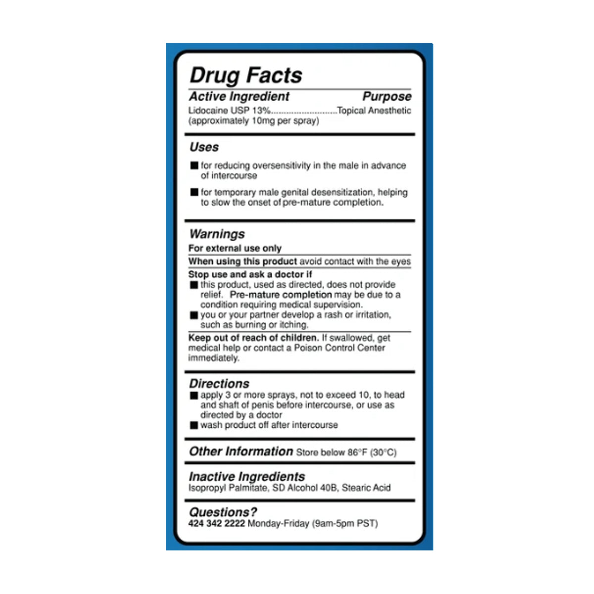 Information graphic explaining 13% Lidocaine action