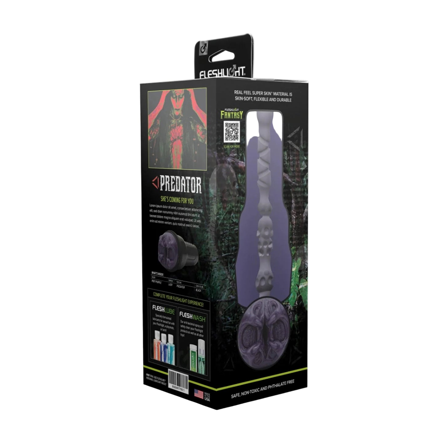 Fleshlight Fantasy Predator Vagina retail packaging back view
