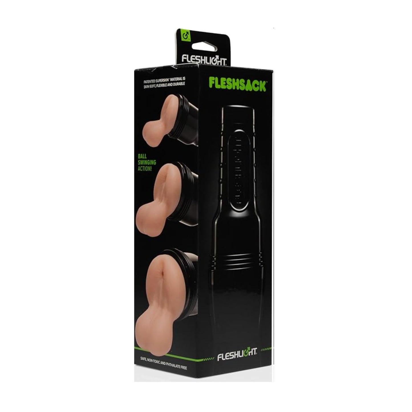 Retail packaging rear view showing product feature