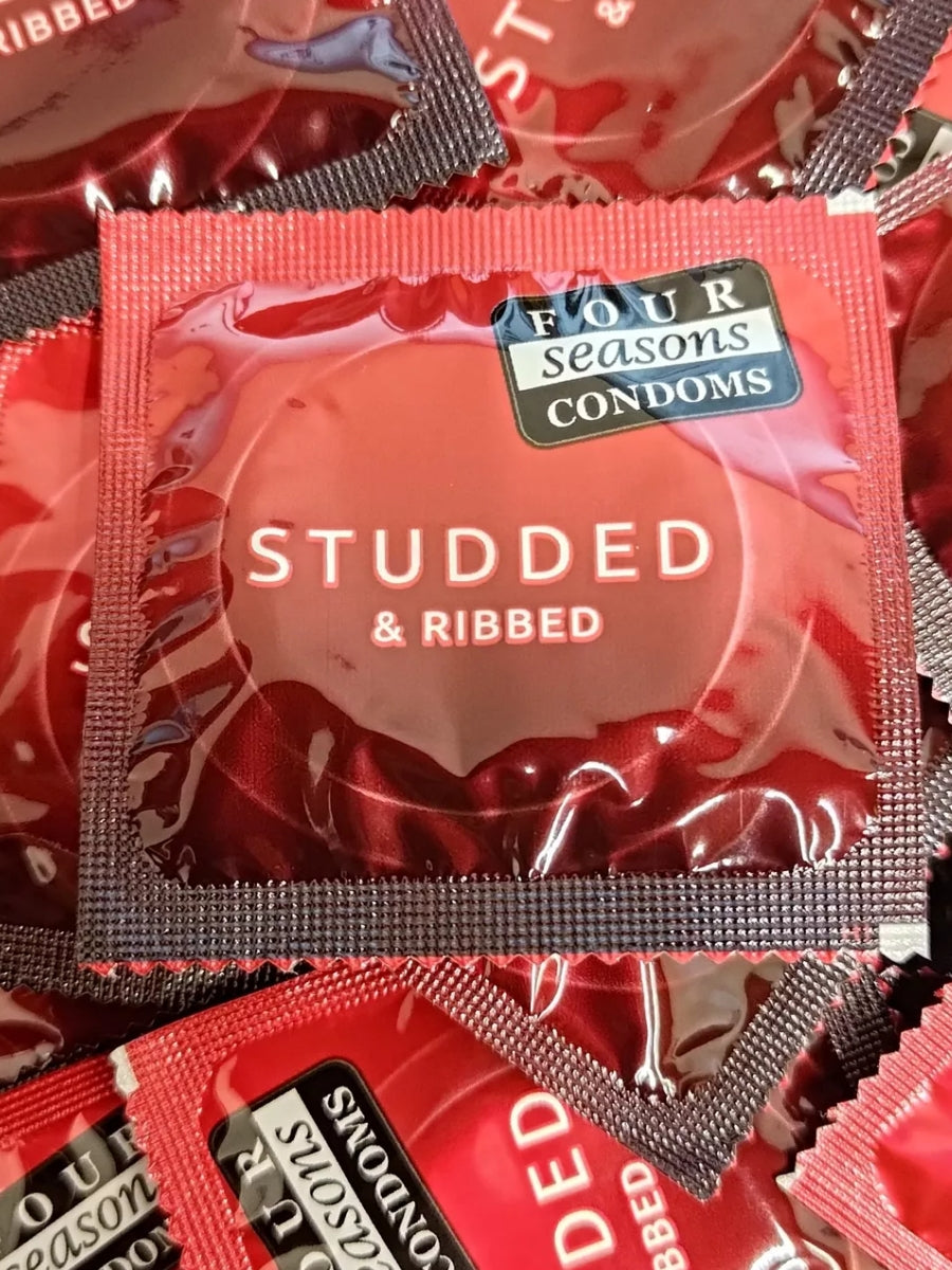 Four Seasons Studded & Ribbed Condom 6 Pack