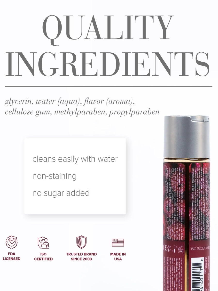 JO H20 Raspberry Sorbet Water Based Lubricant 120ml
