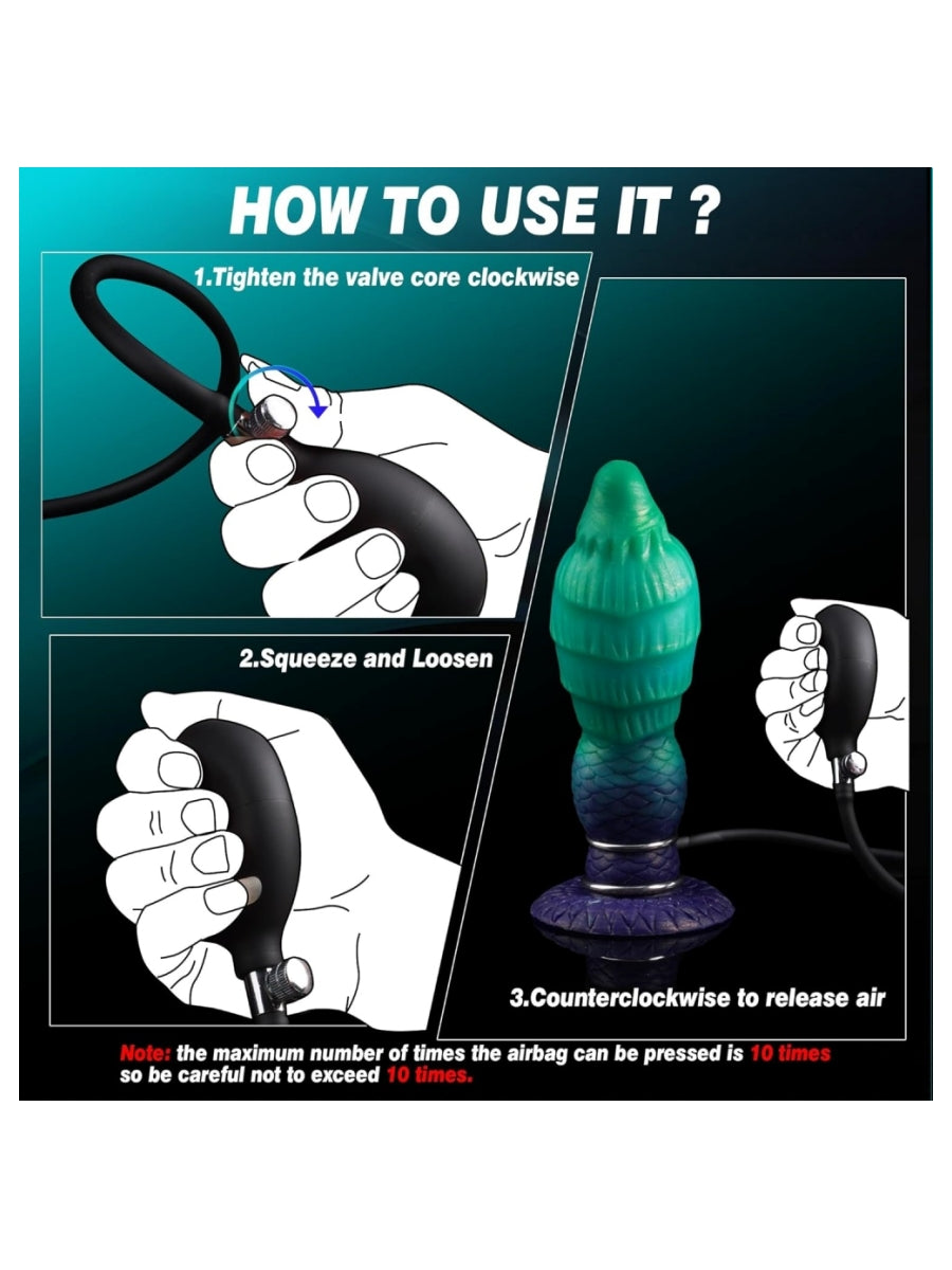 Girthzilla7.5" Inflatable Silicone Dildo