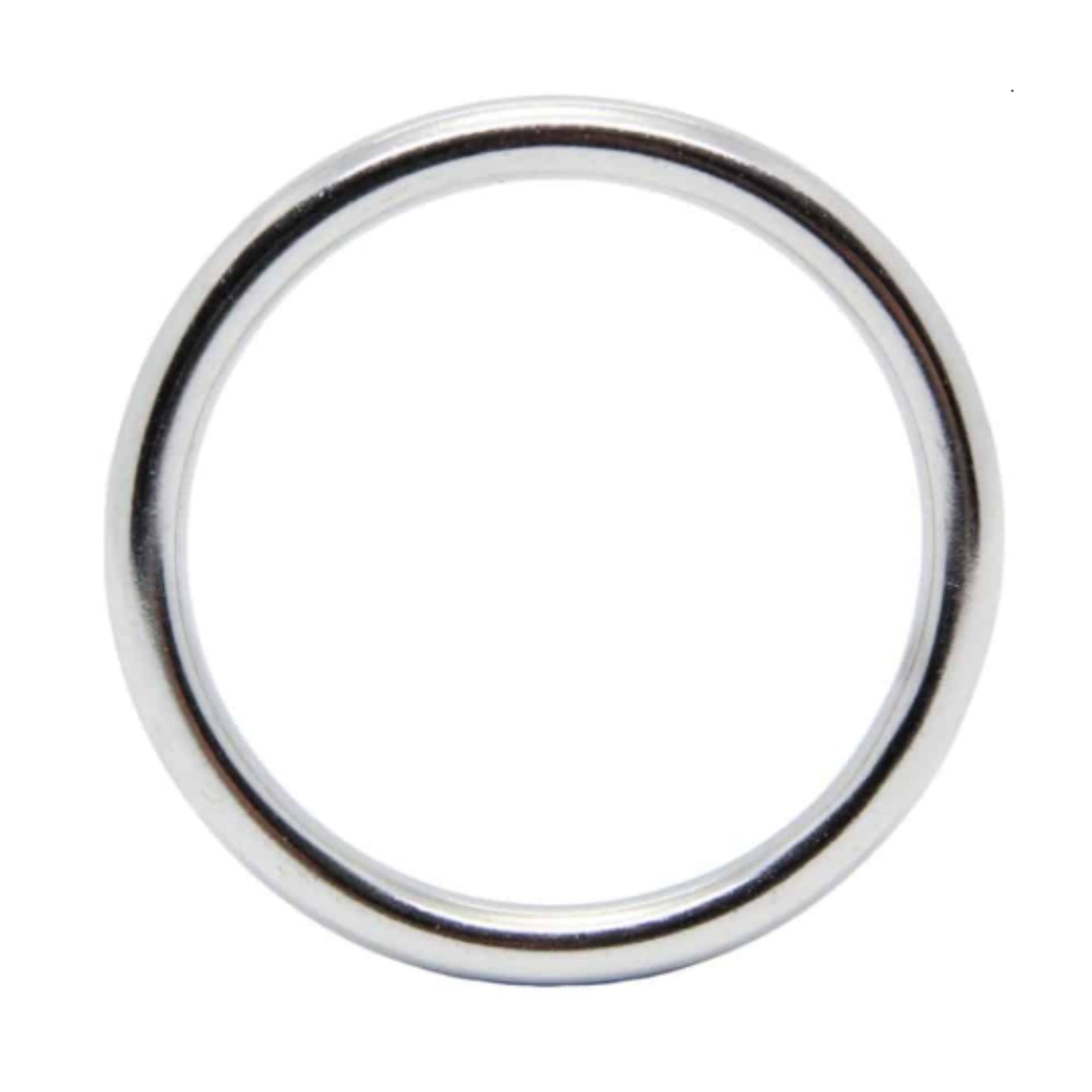 Love In Leather 50mm steel cock ring front view