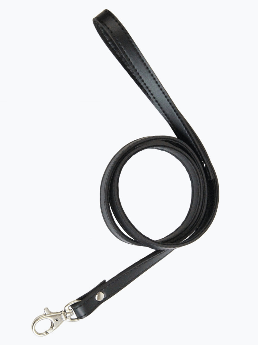 Love In Leather Padded Faux Leather Lead Black
