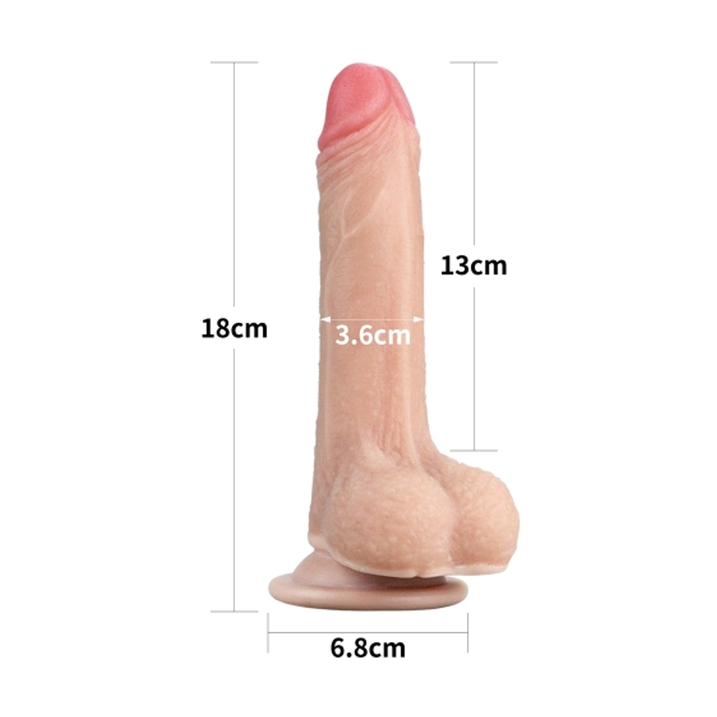 Measurement guide showing product dimensions