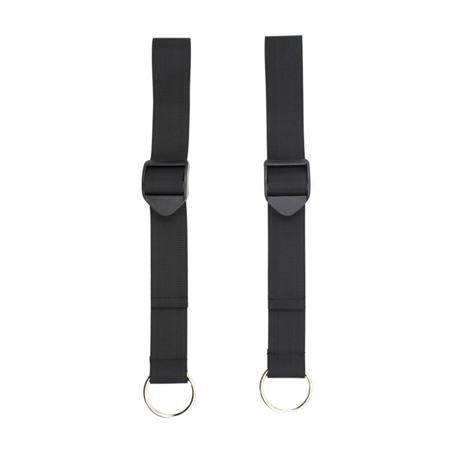 Pair of adjustable straps without cuffs attached