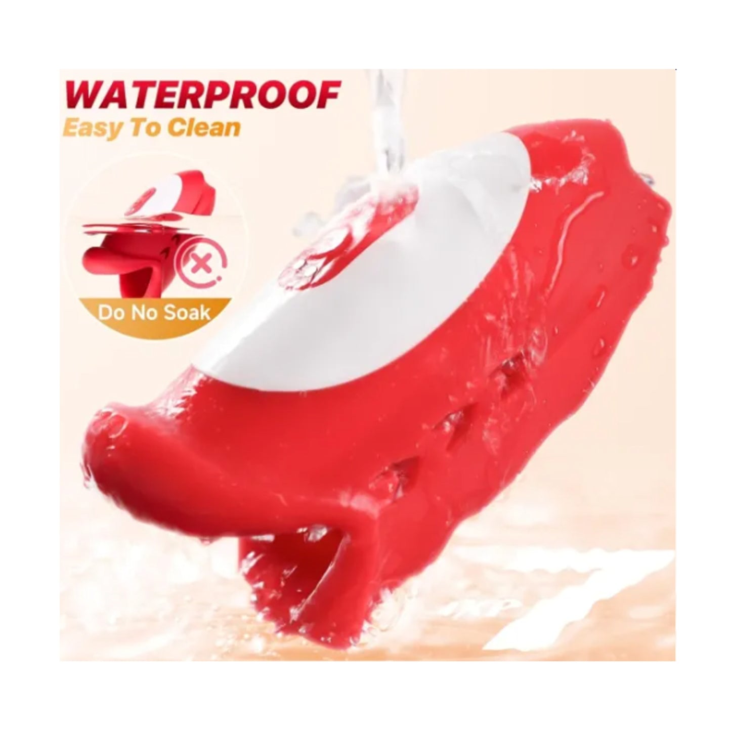 Waterproof cleaning demonstration under running water