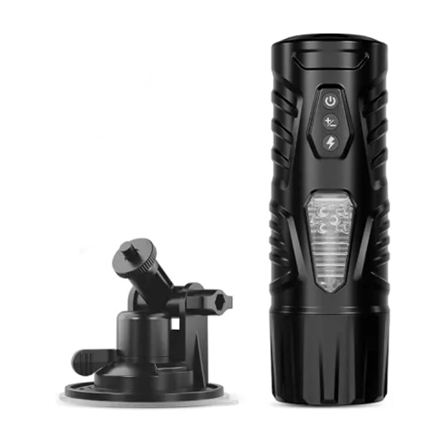 Front view with suction mount accessory