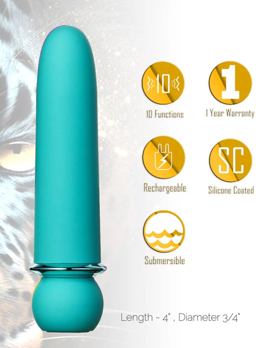 Maia Jaguar 10 Function Bullet Vibrator Teal 3