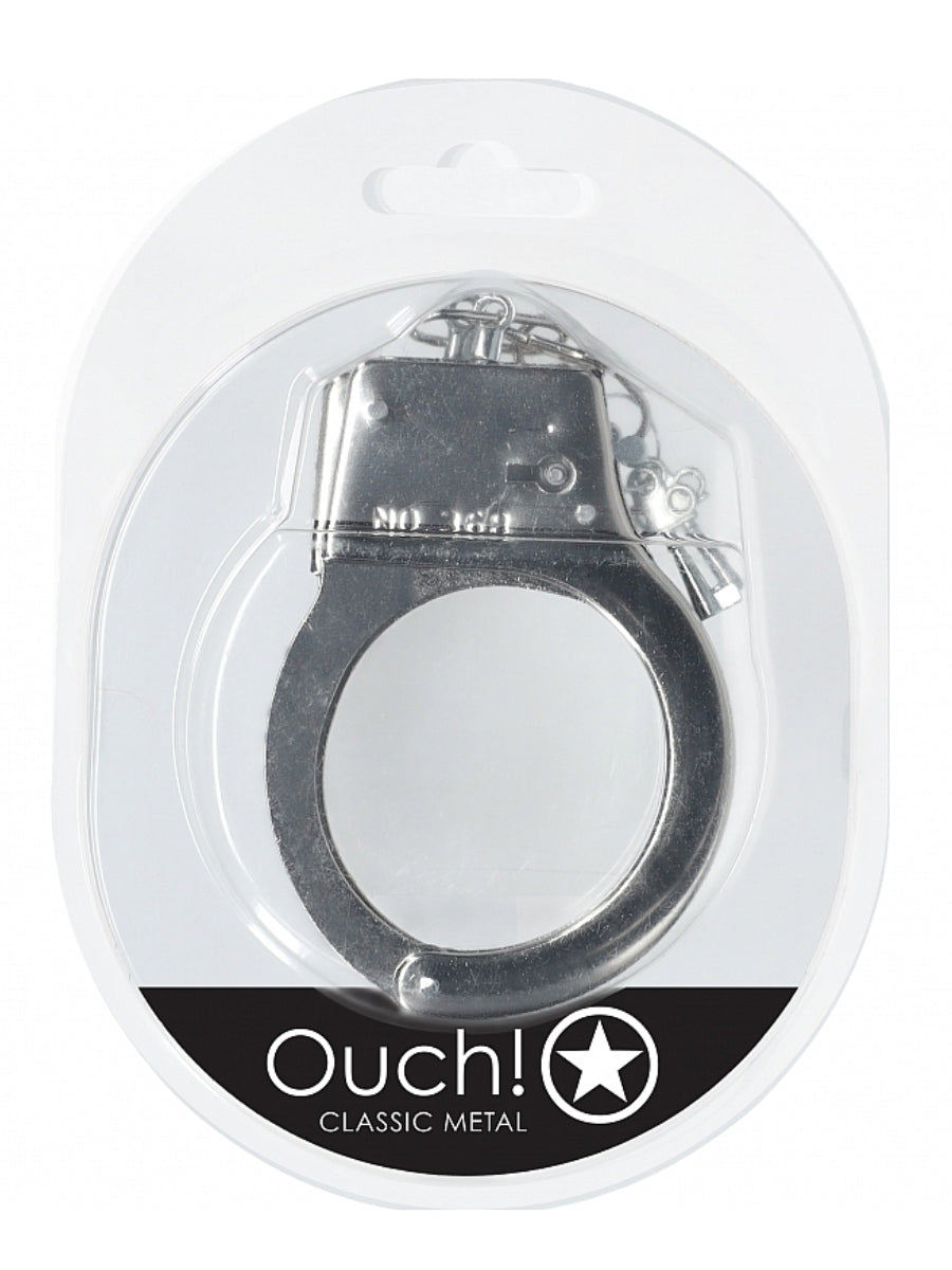 Ouch! Classic Metal Hand Cuffs Chrome