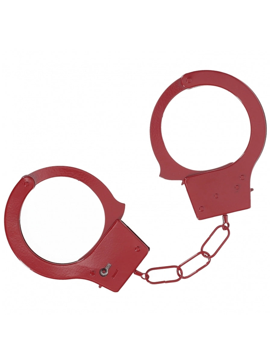 Ouch! Classic Metal Hand Cuffs Red