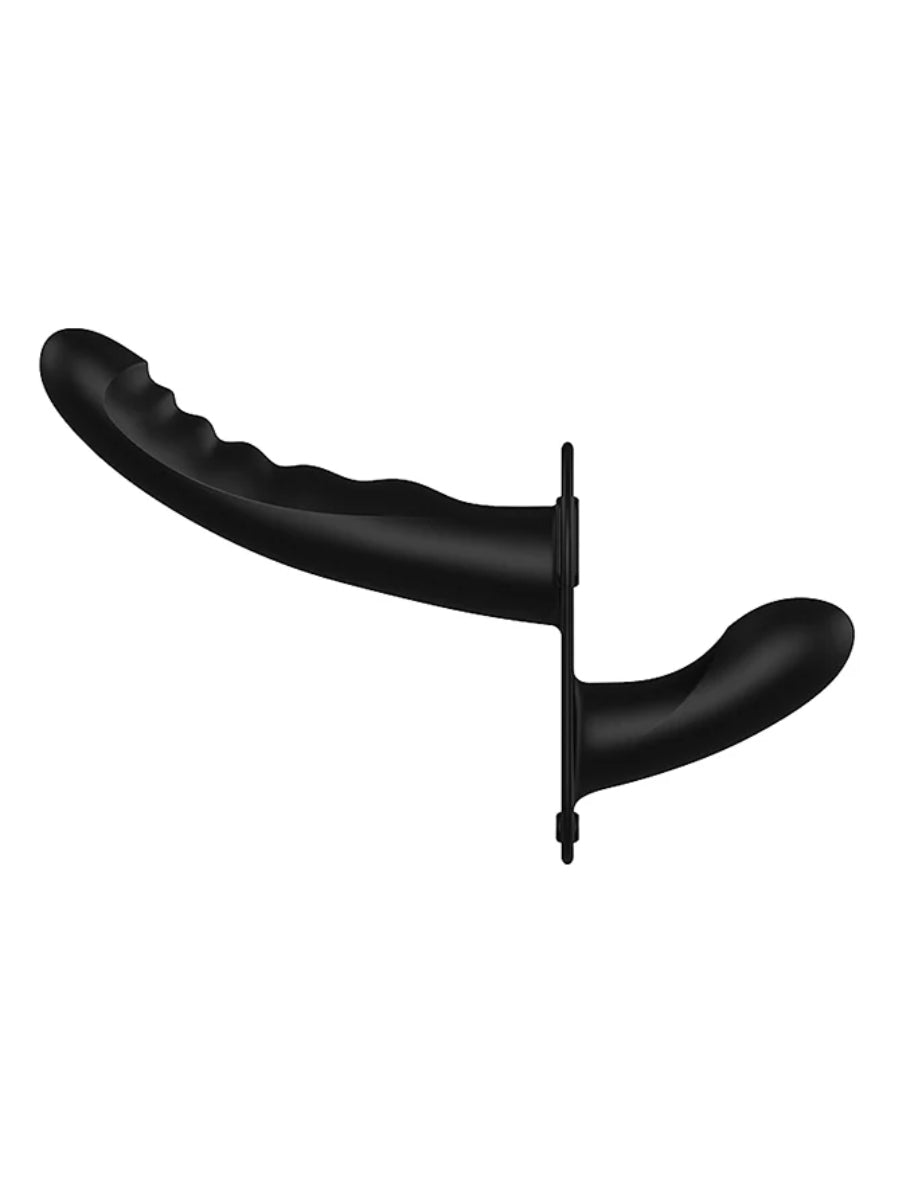 Ouch! Dual Silicone 6" Ridged Strap On Kit