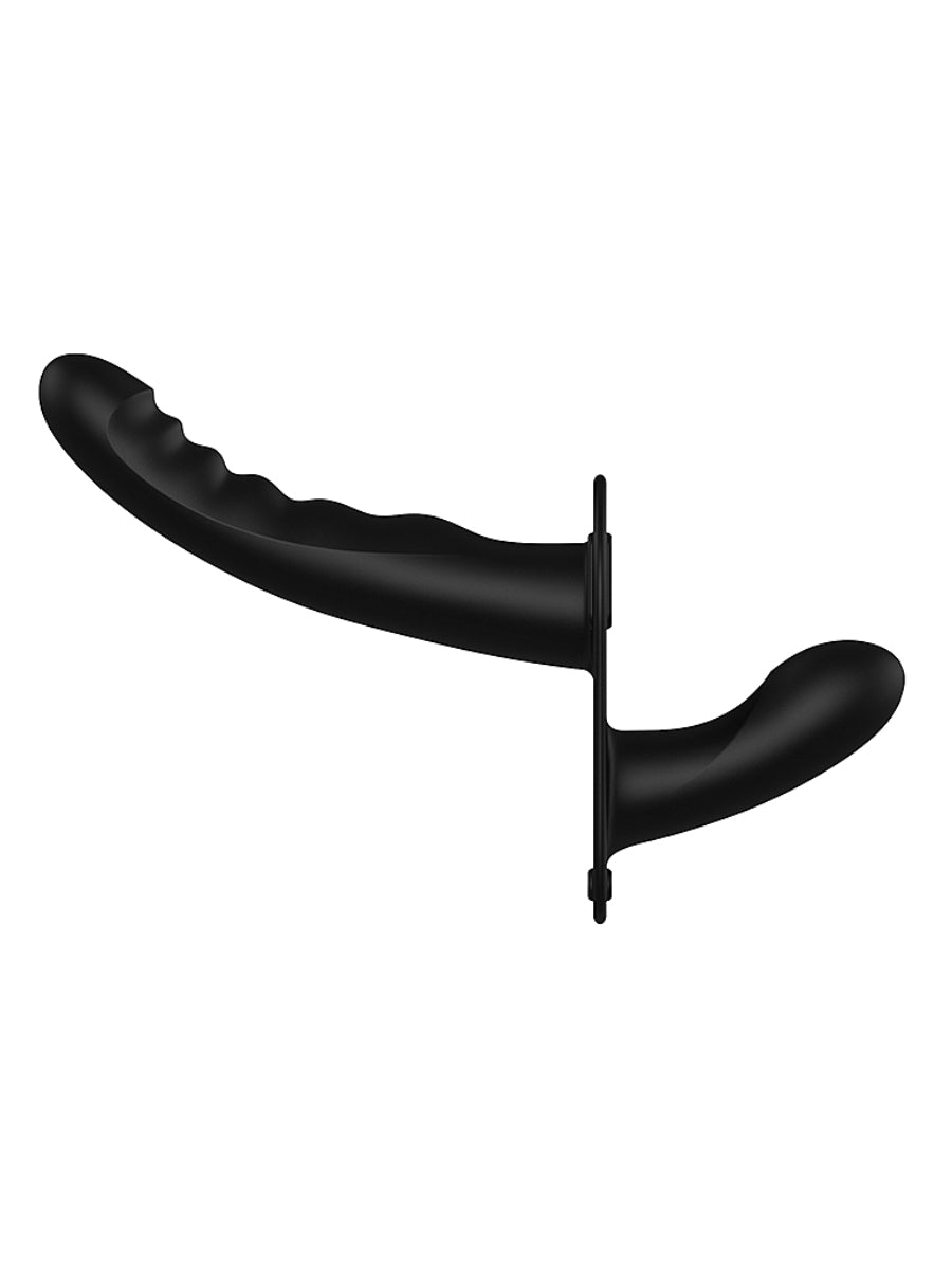 Ouch! Dual Silicone 6" Ribbed Strap On Kit