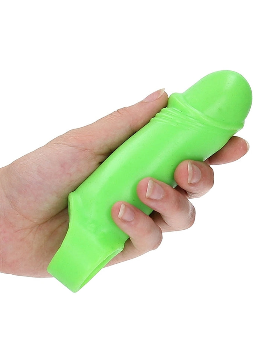 Ouch! Glow In The Dark Ridged Thick Stretchy Penis Sleeve