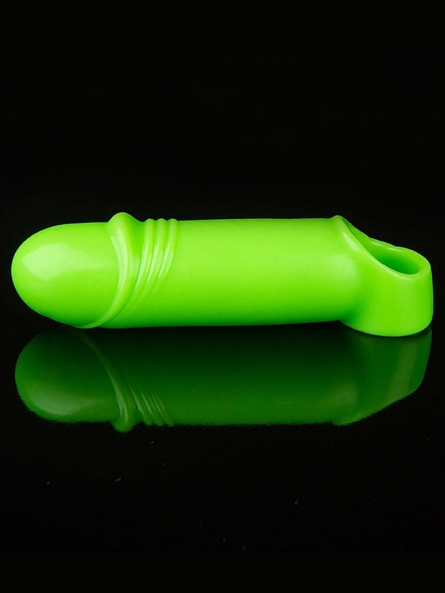 Ouch! Glow In The Dark Ridged Thick Stretchy Penis Sleeve