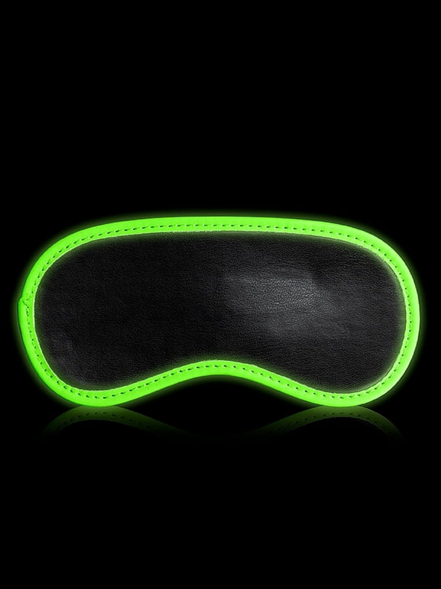Ouch! Glow In The Dark Bonded Leather Eye Mask
