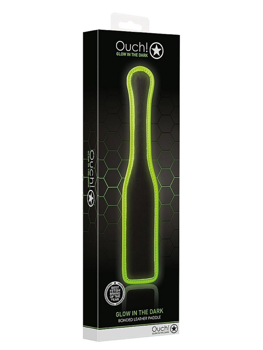 Ouch! Glow In The Dark Bonded Leather Paddle