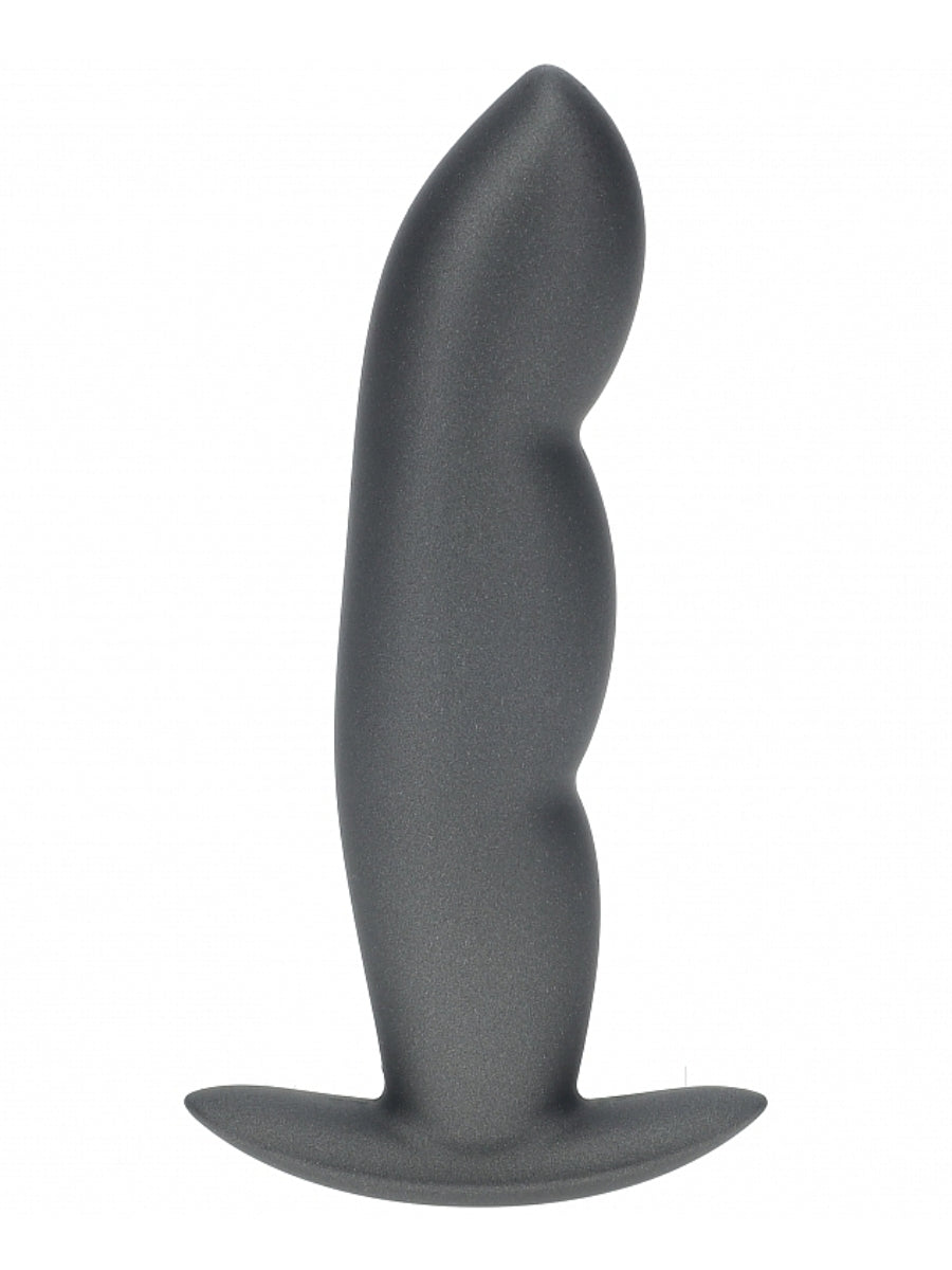Ouch! Smooth Finger Silicone Anal Plug Gunmetal