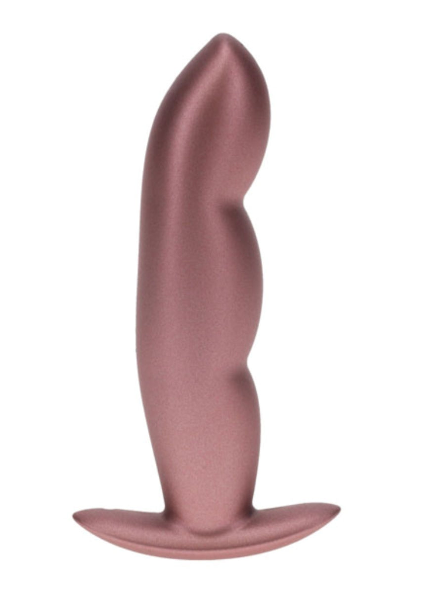 Ouch! Smooth Finger Silicone Anal Plug Rose Gold