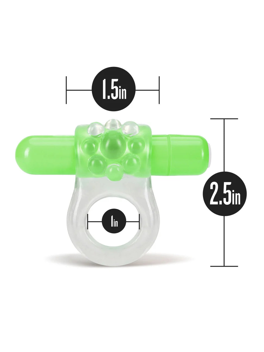 Play With Me Teaser Vibrating Cock Ring Glow In The Dark 6