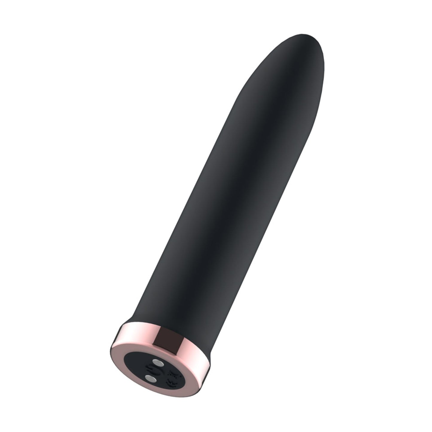Angled black bullet vibrator showing base controls