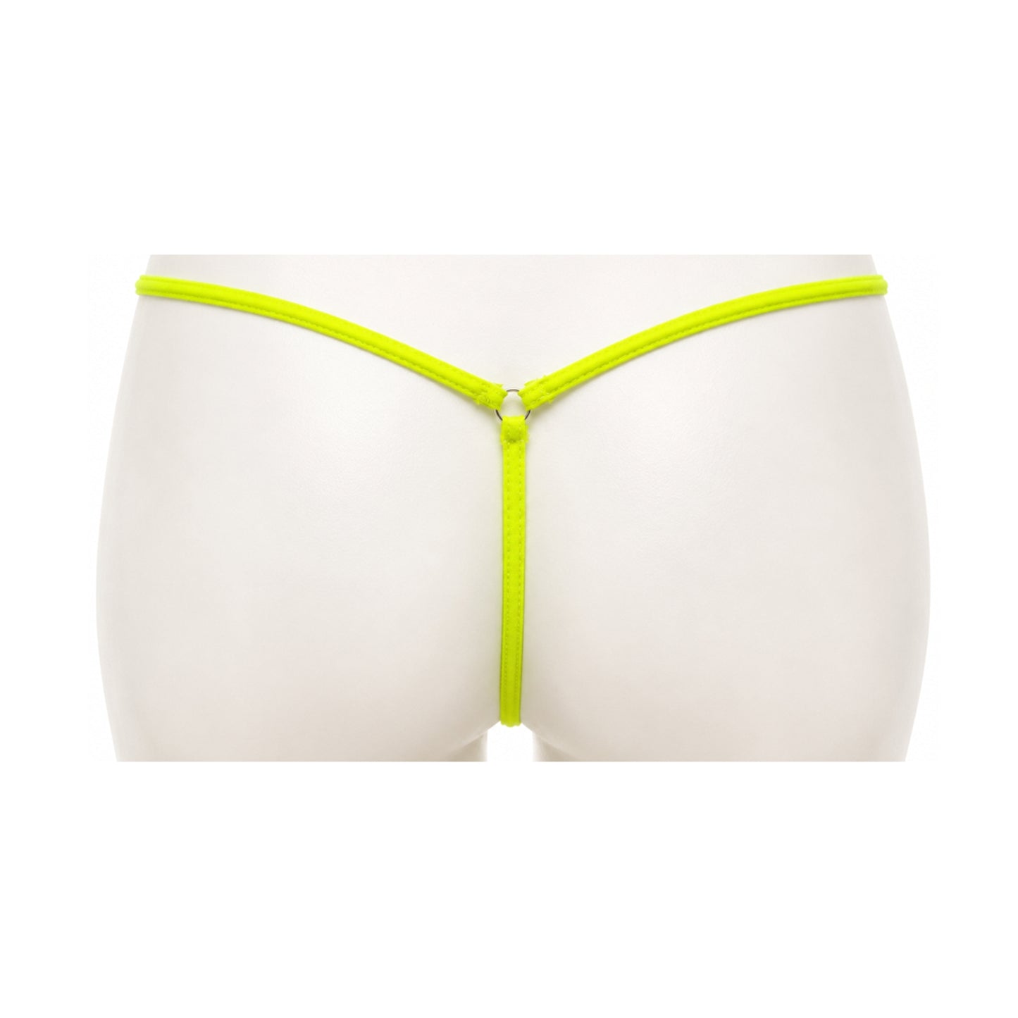 Fluro yellow T-string rear view with minimal straps