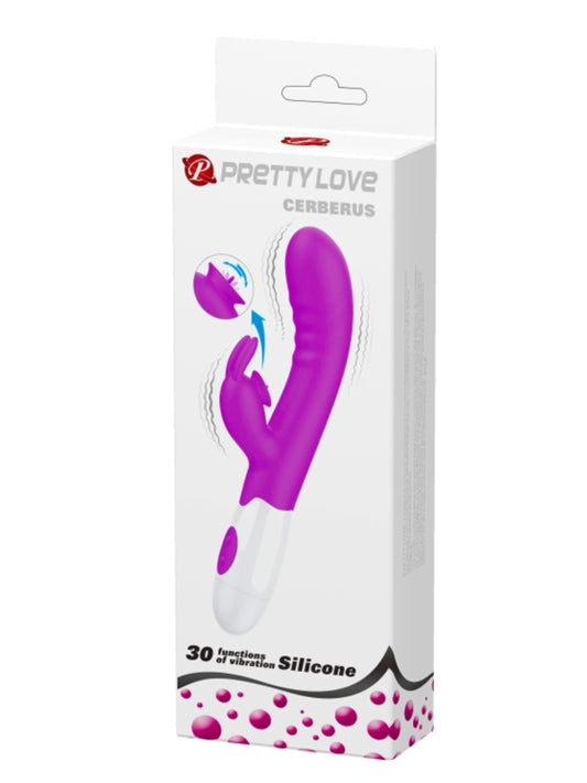 Pretty Love Cerberus Licking Rabbit Vibrator