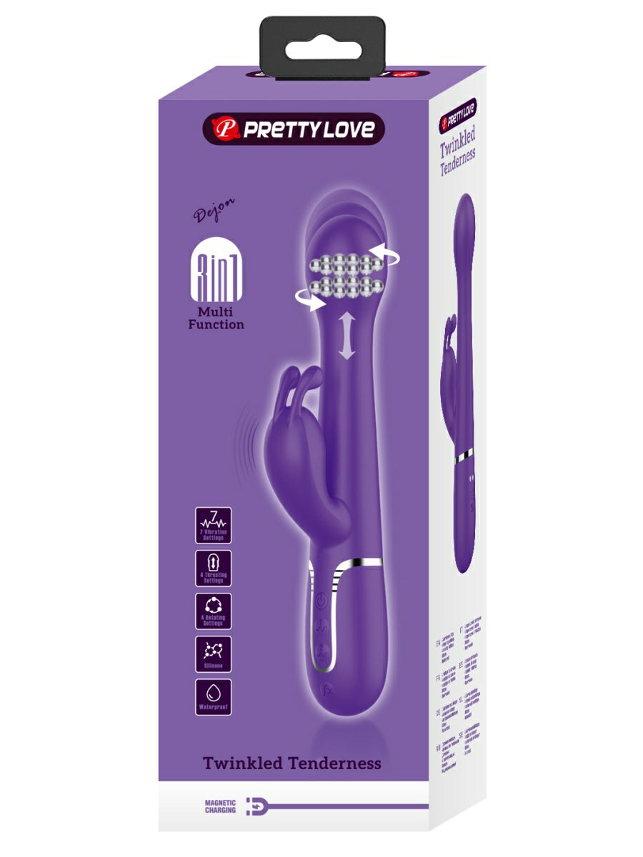 Pretty Love Dejon 3 in 1 Rabbit Vibrator Purple