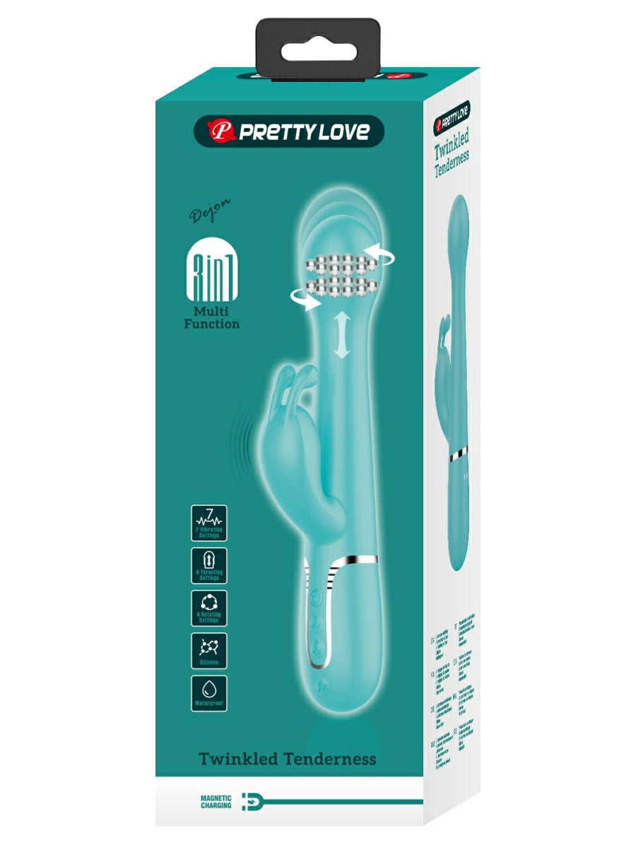 Pretty Love Dejon 3 in 1 Rabbit Vibrator Teal