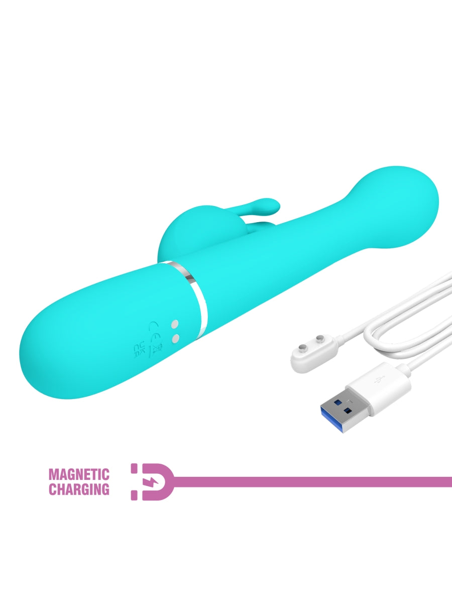 Pretty Love Dejon 3 in 1 Rabbit Vibrator Teal