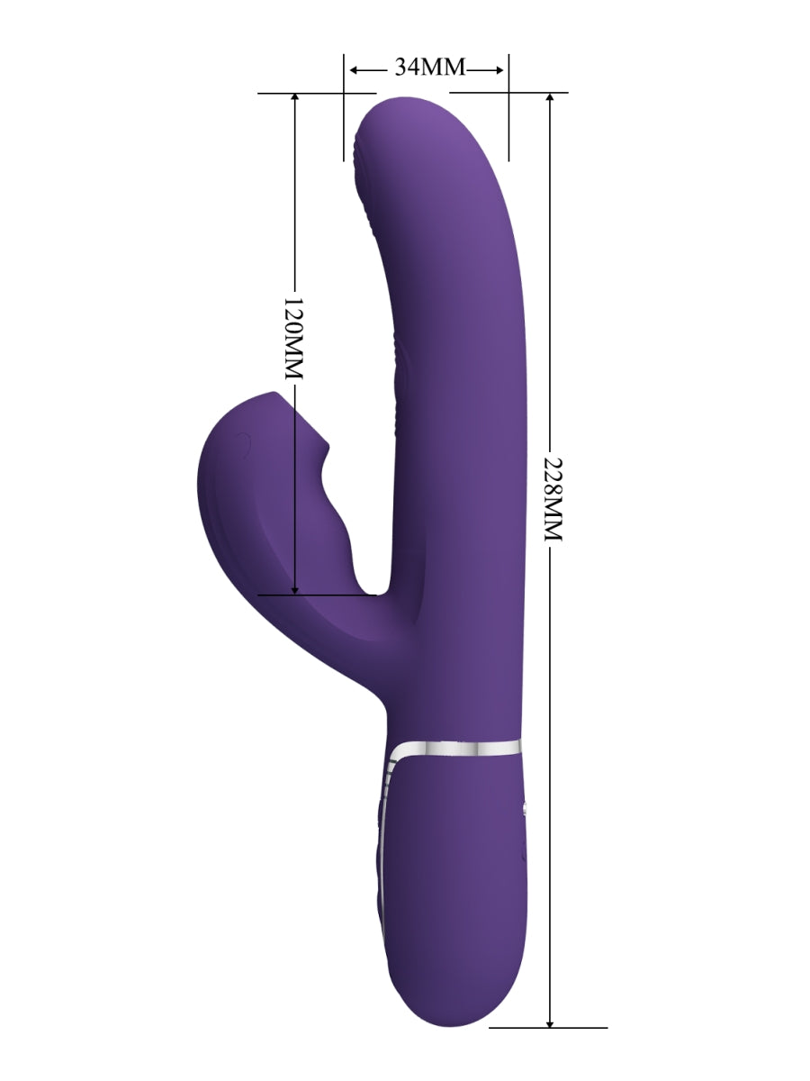 Pretty Love Perdita 3 In 1 Rabbit Vibrator Purple