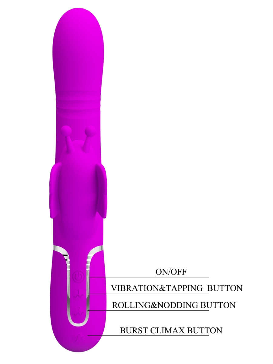 Pretty Love Ridgely 4 In 1 Rabbit Vibrator Magenta