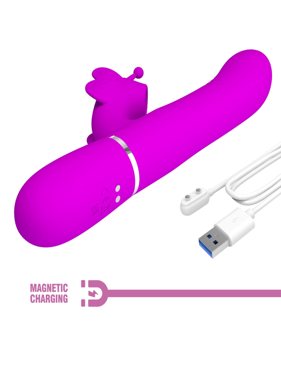 Pretty Love Ridgely 4 In 1 Rabbit Vibrator Magenta