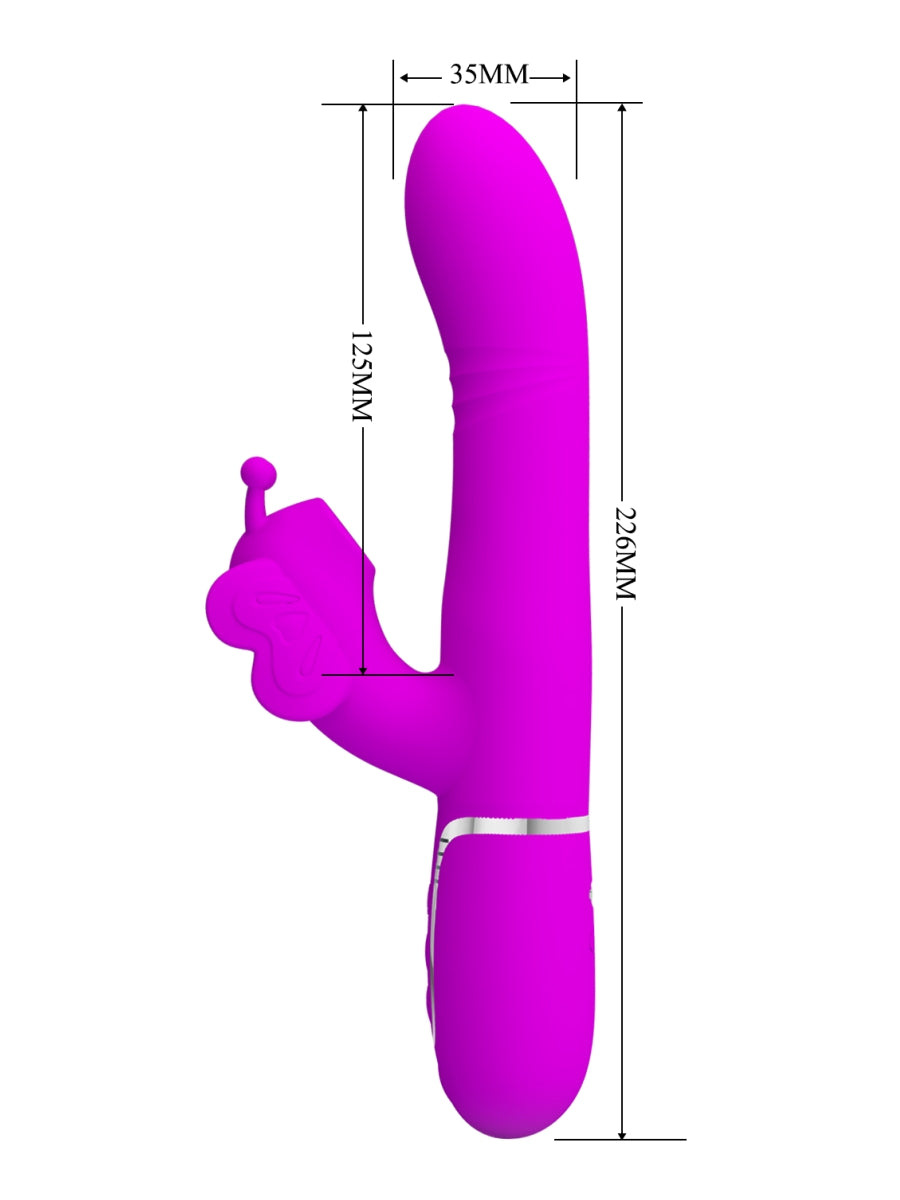 Pretty Love Ridgely 4 In 1 Rabbit Vibrator Magenta