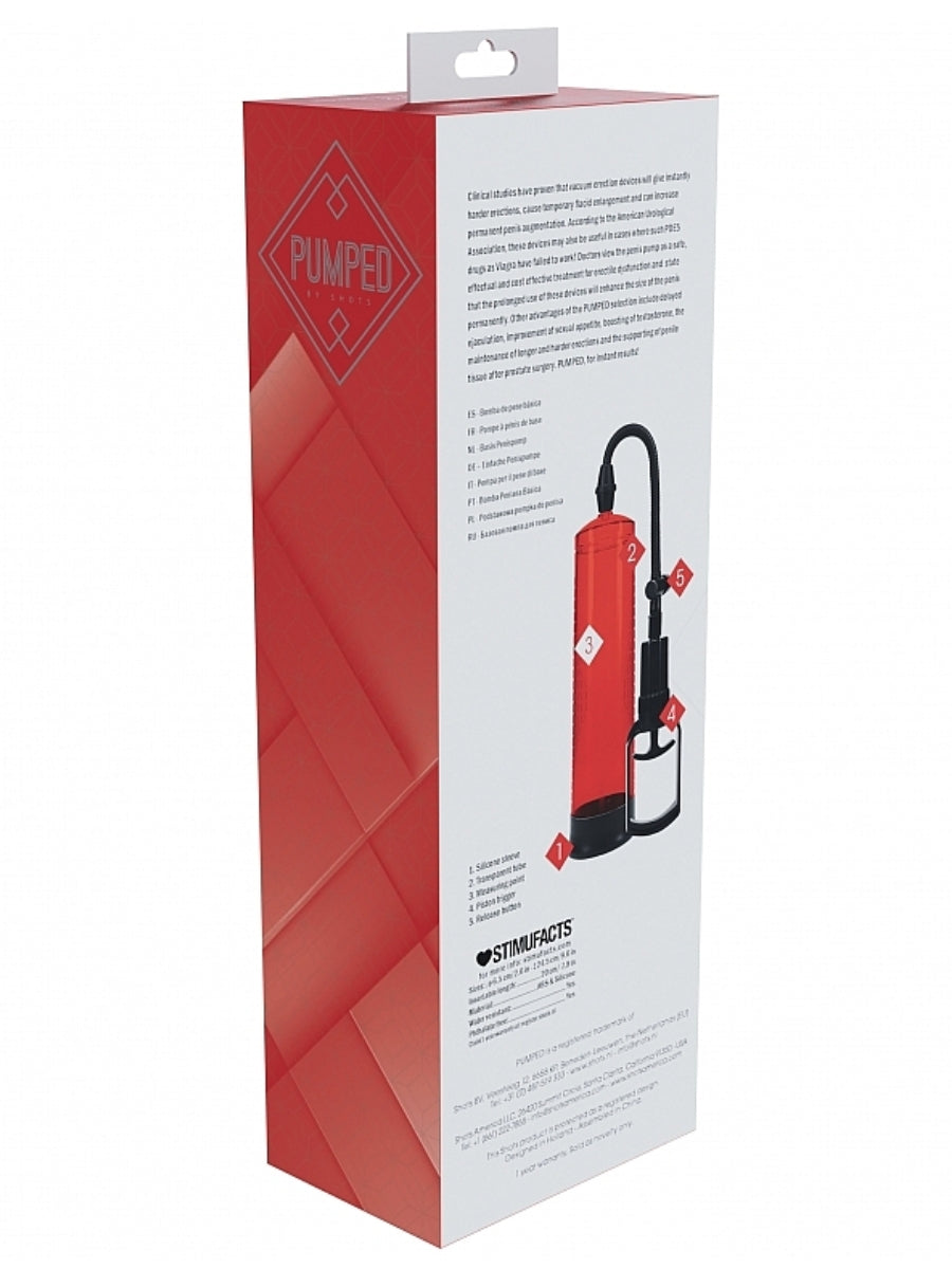 Pumped Basic 2 Penis Pump Red