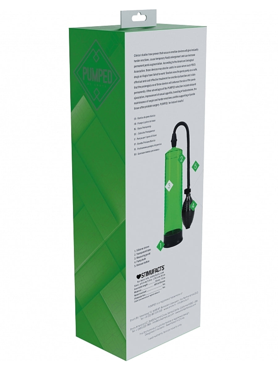 Pumped Basic 1 Penis Pump Green