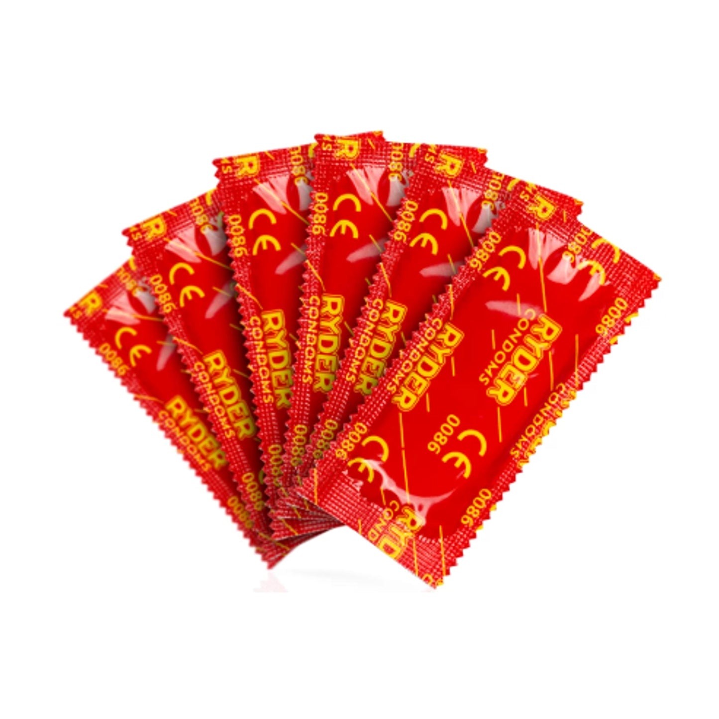 Individually wrapped Ryder latex condoms from bulk pack