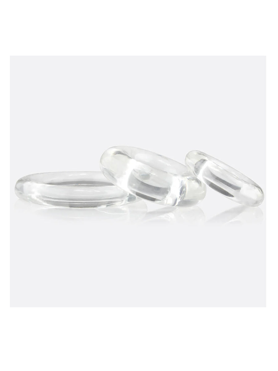 RingO x3 Cock Ring 3 Pack Clear 3