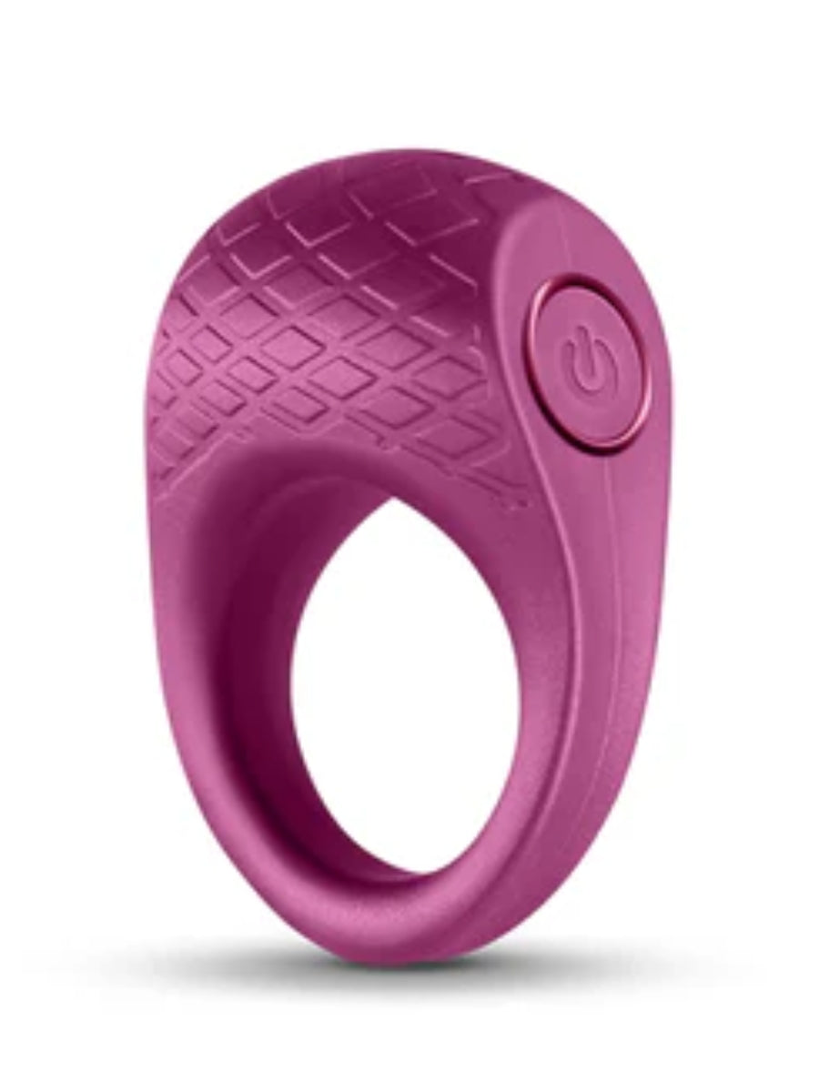 Seduction Levi Vibrating Cock Ring Metallic Burgundy 2