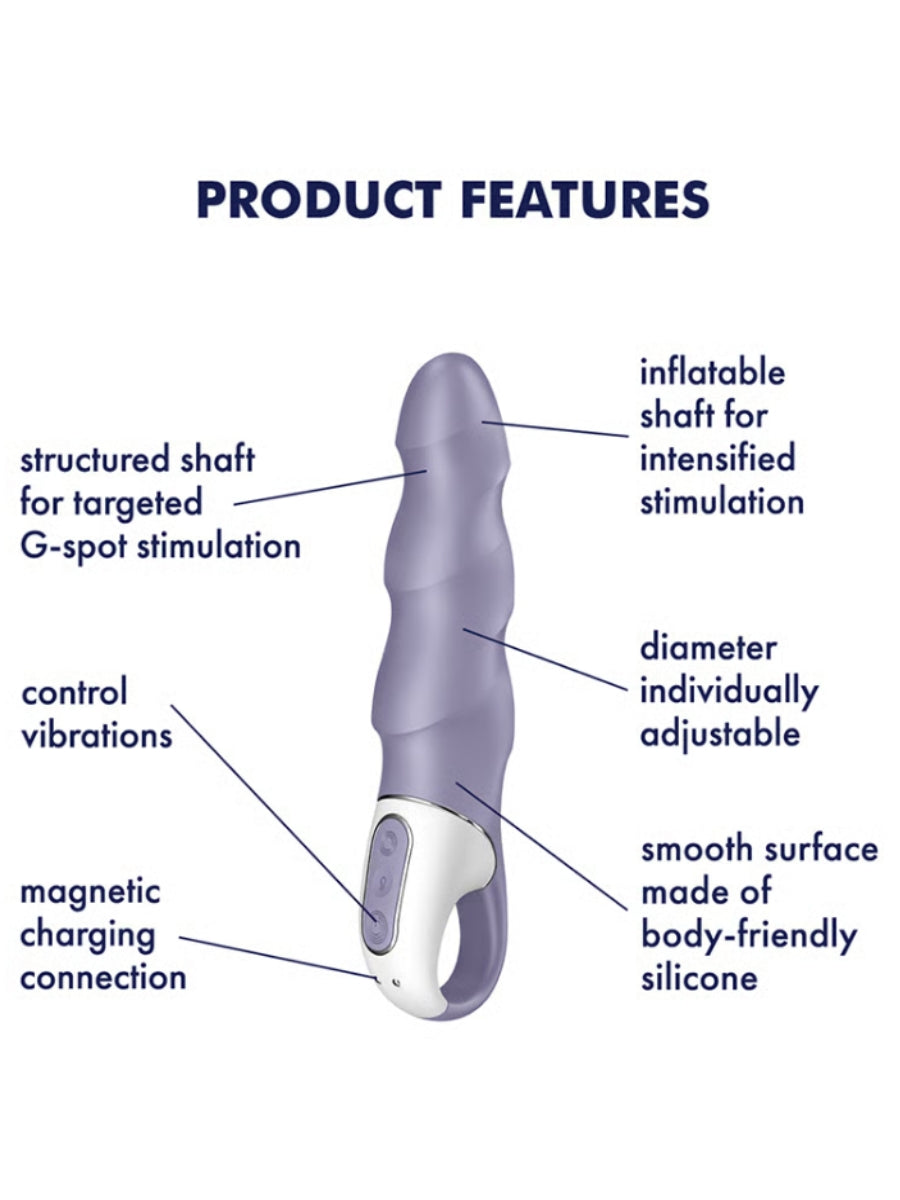 Satisfyer Air Pump 1 Inflatable G-Spot Vibrator Grey