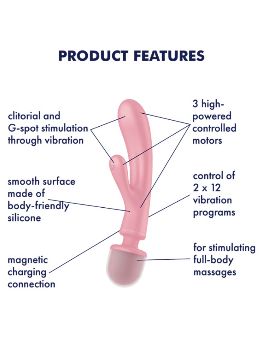 Satisfyer Triple Lover Hybrid Vibrator Pink