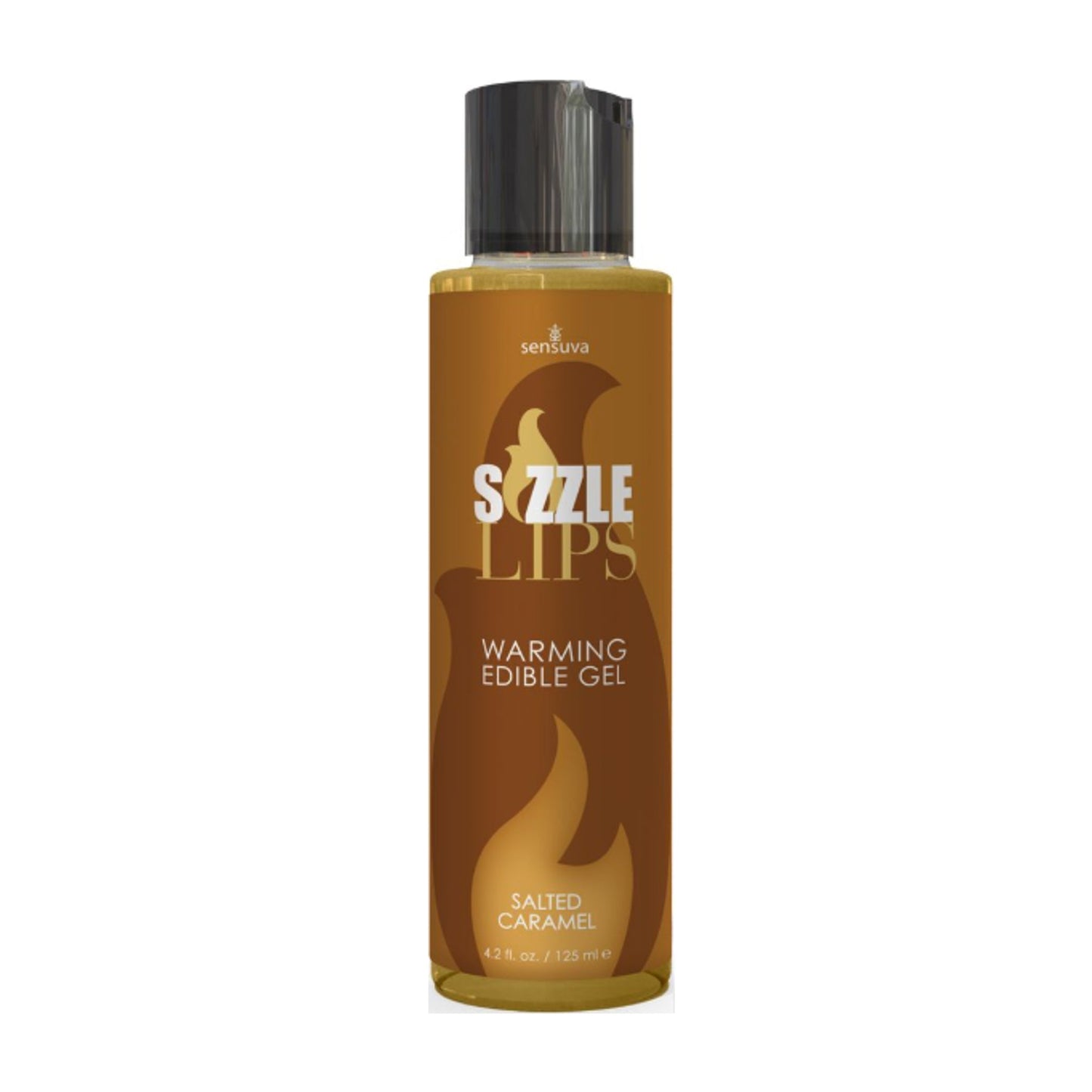 Sensuva Sizzle Lips Salted Caramel Warming Gel 125ml retail packaging