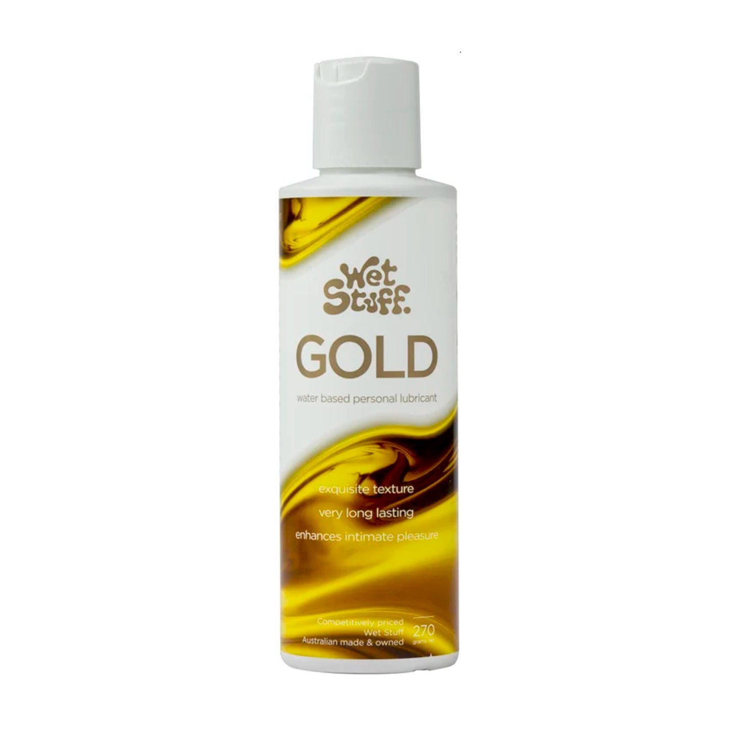 Wet Stuff Gold 270g Water-based Lubricant flip bottle