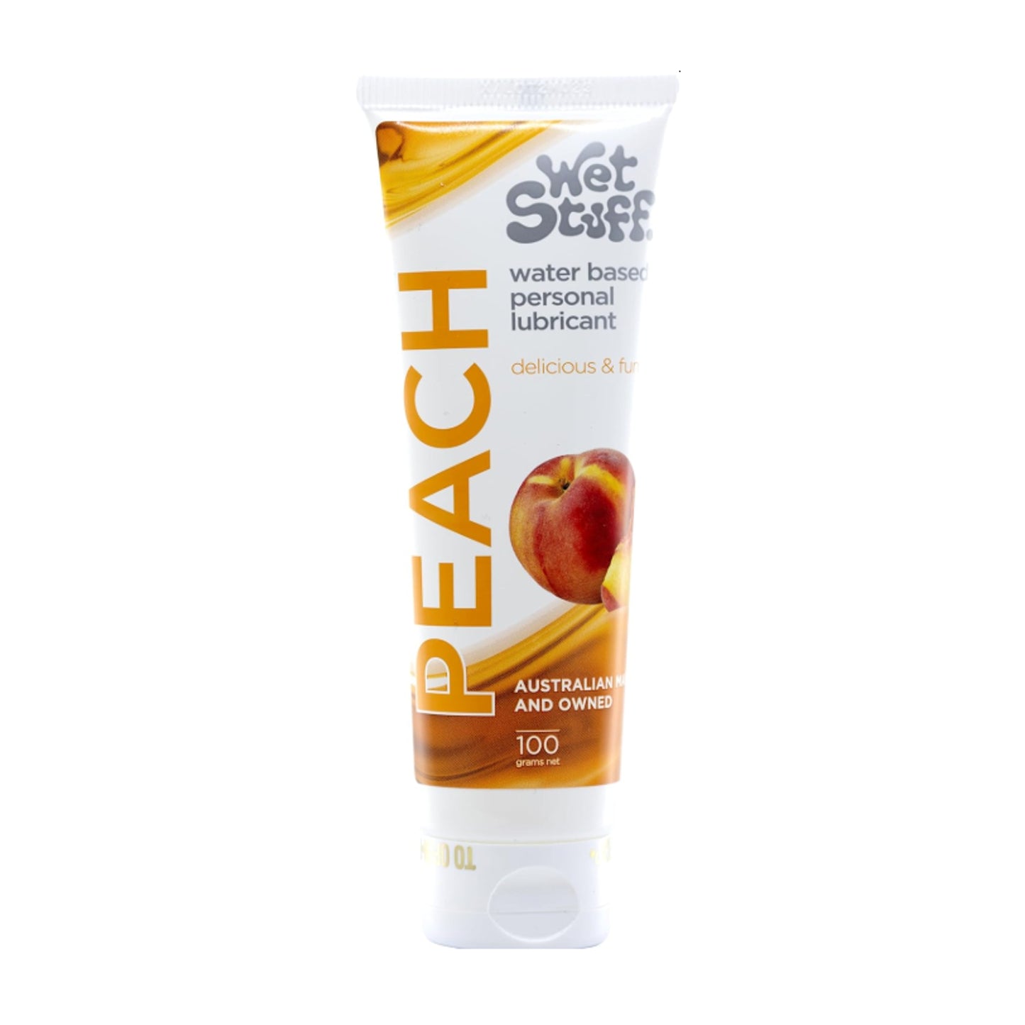 Wet Stuff Peach 100g Water-based Lubricant tube