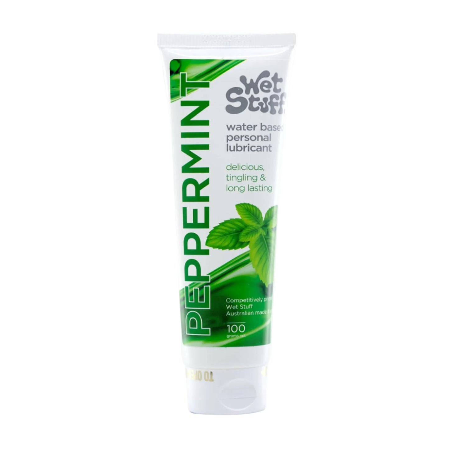 Wet Stuff Peppermint 100g Water-based Lubricant tube