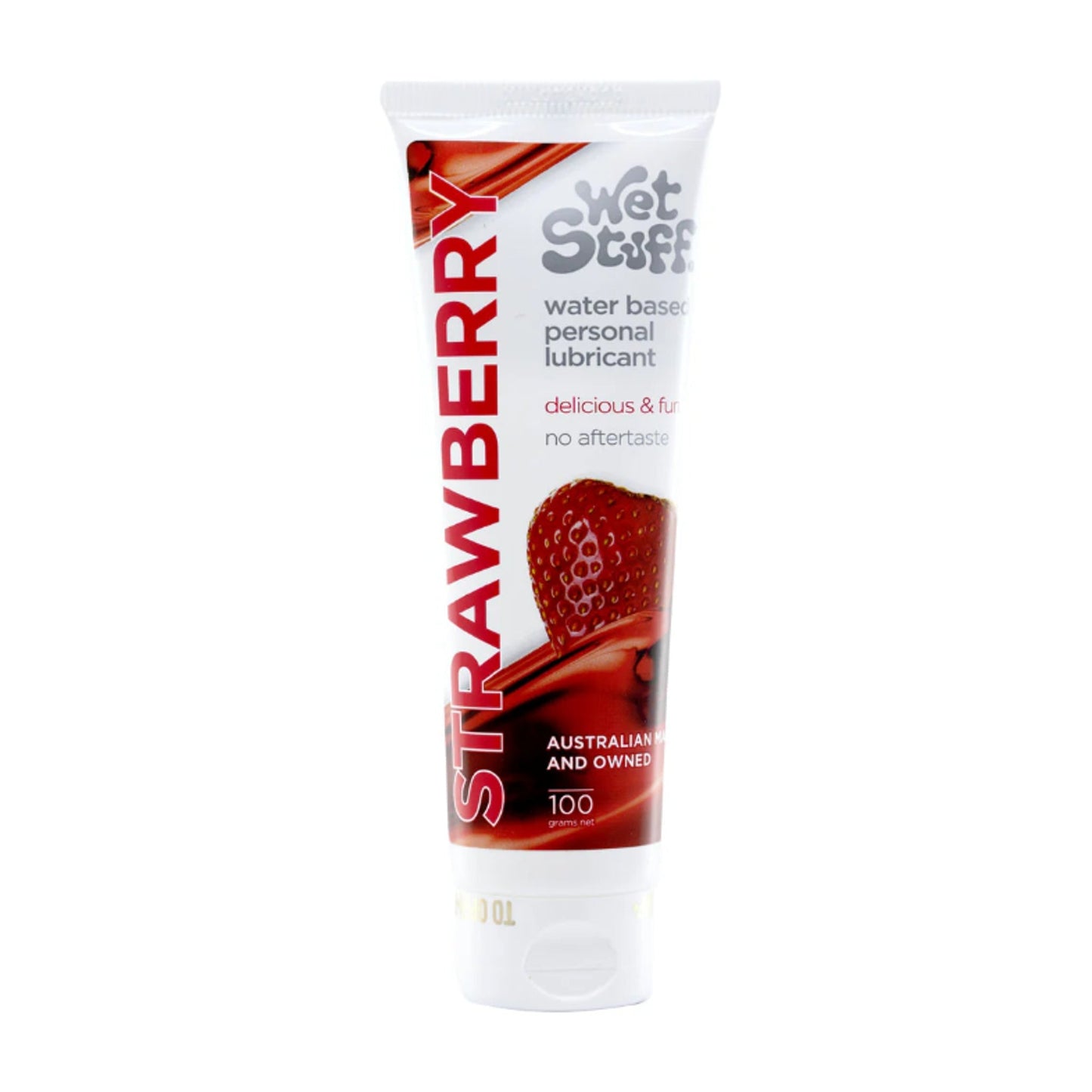 Wet Stuff Strawberry 100g Water-based Lubricant retail packaging