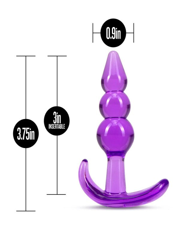 Byours Triple Bead Anchor Anal Plug Purple - Passionzone Adult Store