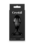 Crystál Glass Heart Anal Plug Black - Passionzone Adult Store