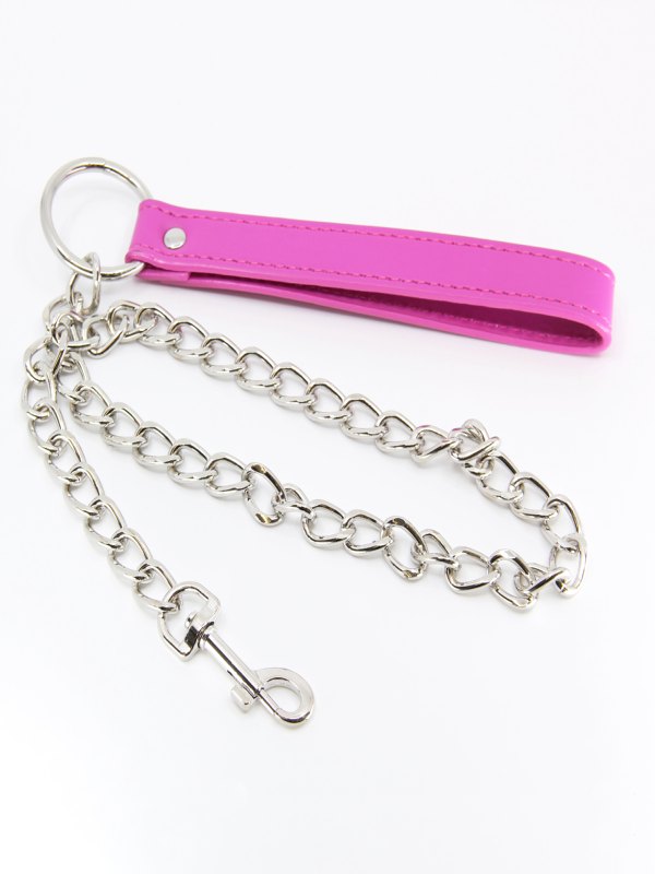Faux Leather Chain Leash Pink - Passionzone Adult Store